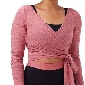 Outdoor Voices All Day (CloudKnit) long sleeve wrap in Desert Rose, size S